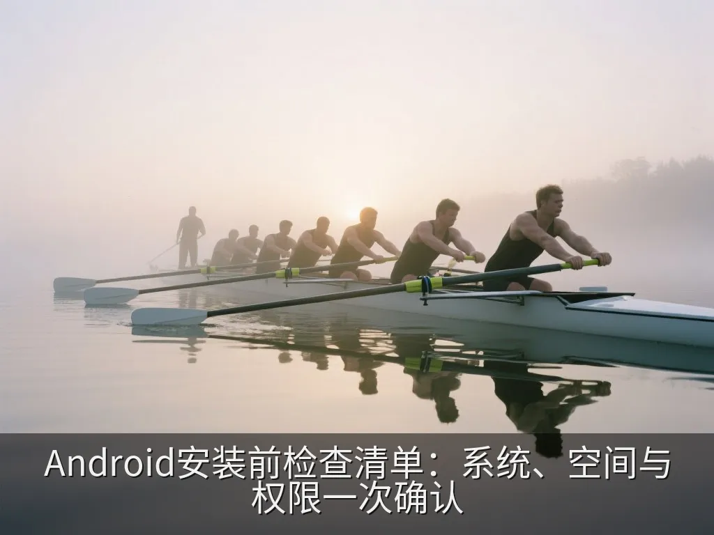 用户在无品牌手机上核对官方下载页面和网络连接的示意图