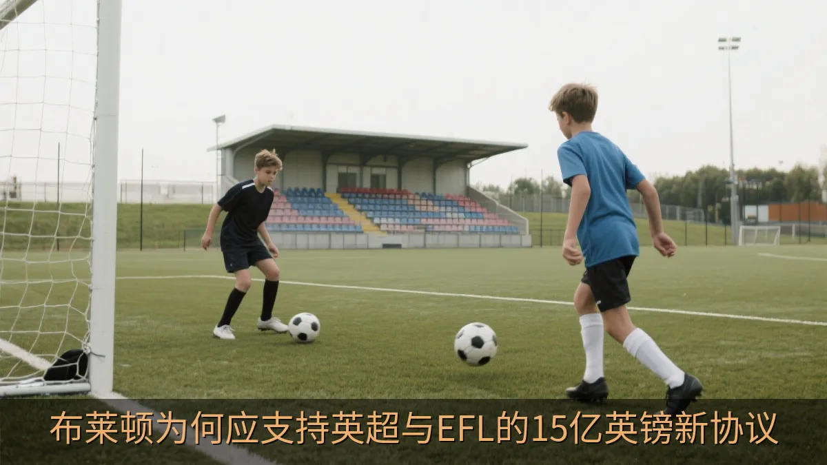 年轻足球运动员在训练场上进行传球练习