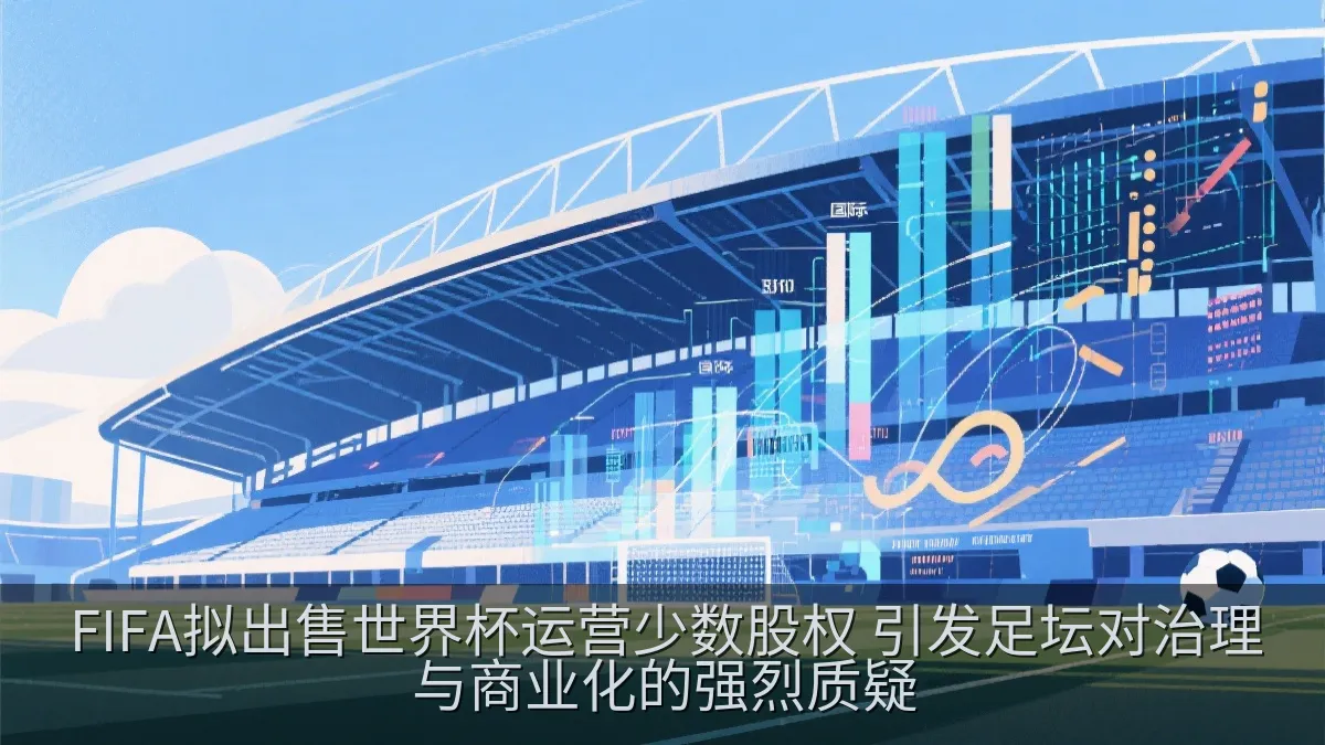 国际足球管理机构会议与世界杯商业权益讨论的概念画面